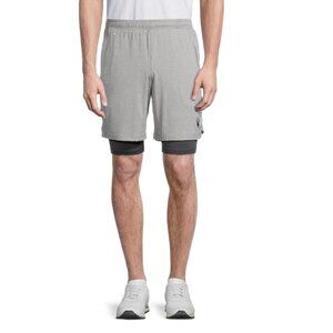 Spyder Men’s Gray Double-Layer Training Shorts M NWT | Gym Activewear Athletic